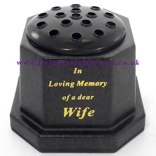 Memorial Grave Vase - Wife - Click Image to Close